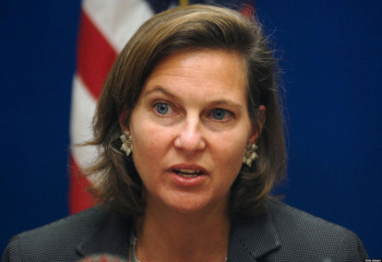 Permanent Representative of the North Atlantic Treaty Organization (NATO), Victoria Nuland, addresses a press confrence at the US Embassy in Kabul, 25 September 2007.  Victoria Nuland, Permanent Representative of NATO and Karen P. Tandy, Administrator of the Drug Enforcment Administration (DEA) are in the Afghan capital on an official visit.               AFP PHOTO/MASSOUD Hossaini (Photo credit should read MASSOUD HOSSAINI/AFP/Getty Images)